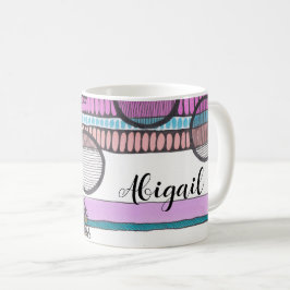 Horizontale Streifen abstrakte gemischte Medien, I Kaffeetasse