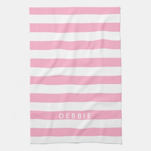 Horizontale Streifen aus individuelle Name, rosa u Geschirrtuch (Vertikal)