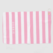 Horizontale Streifen aus individuelle Name, rosa u Golfhandtuch (Horizontal)