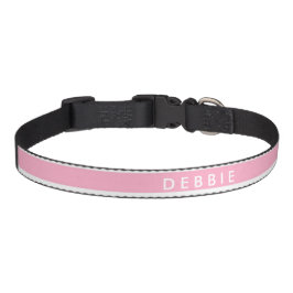 Horizontale Streifen aus individuelle Name, rosa u Haustierhalsband