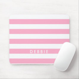 Horizontale Streifen aus individuelle Name, rosa u Mousepad