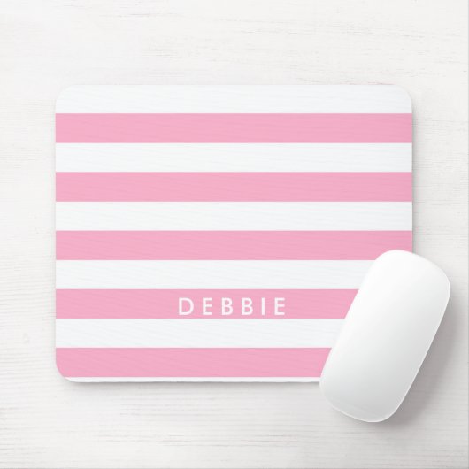 Horizontale Streifen aus individuelle Name, rosa u Mousepad (Mit Mouse)