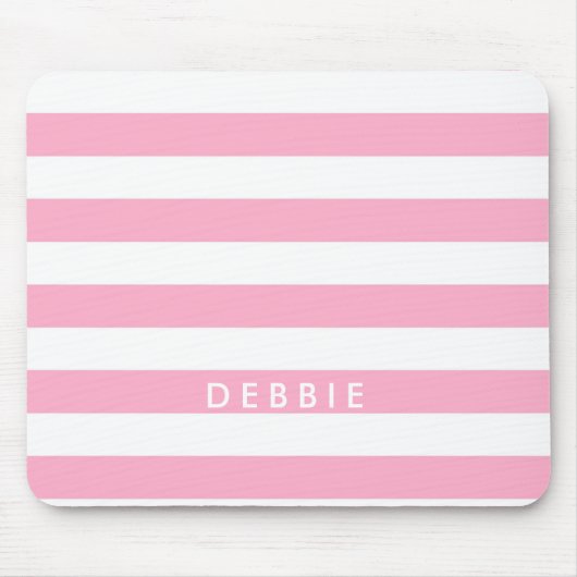 Horizontale Streifen aus individuelle Name, rosa u Mousepad (Vorne)