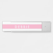 Horizontale Streifen aus individuelle Name, rosa u Türschild (Vorderseite )