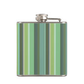 Horizontale Streifen aus Olivengrün Flachmann (Rückseite)