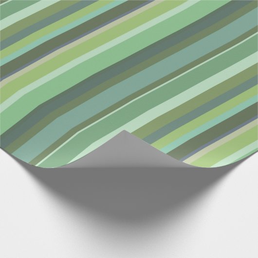 Horizontale Streifen aus Olivengrün Geschenkpapier (Ecke)