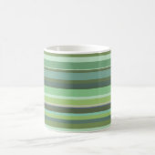 Horizontale Streifen aus Olivengrün Kaffeetasse (Mittel)