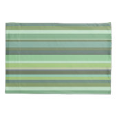 Horizontale Streifen aus Olivengrün Kissenbezug (Rückseite)