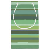 Horizontale Streifen aus Olivengrün Kleine Geschenktüte (Rückseite)