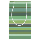 Horizontale Streifen aus Olivengrün Kleine Geschenktüte (Vorderseite)