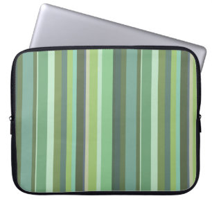 Horizontale Streifen aus Olivengrün Laptopschutzhülle