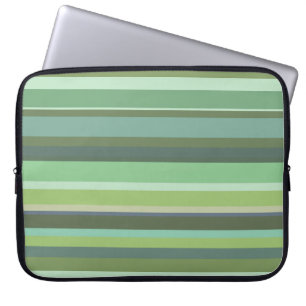 Horizontale Streifen aus Olivengrün Laptopschutzhülle