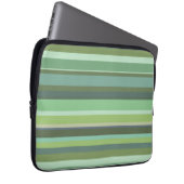 Horizontale Streifen aus Olivengrün Laptopschutzhülle (Vorne Rechts)
