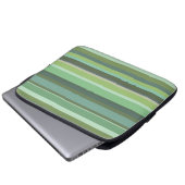 Horizontale Streifen aus Olivengrün Laptopschutzhülle (Vorne Knopf)