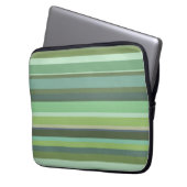 Horizontale Streifen aus Olivengrün Laptopschutzhülle (Vorderseite Links)