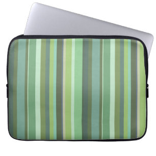 Horizontale Streifen aus Olivengrün Laptopschutzhülle