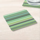 Horizontale Streifen aus Olivengrün Rechteckiger Pappuntersetzer (angewinkelt)