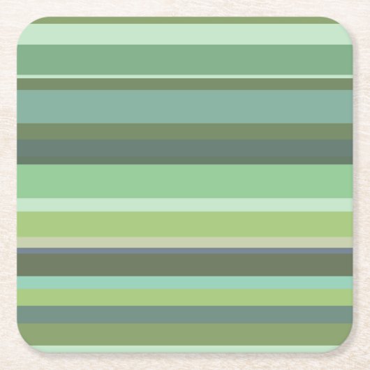 Horizontale Streifen aus Olivengrün Rechteckiger Pappuntersetzer (Vorderseite)