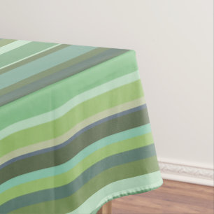 Horizontale Streifen aus Olivengrün Tischdecke