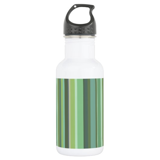 Horizontale Streifen aus Olivengrün Trinkflasche (Vorderseite)