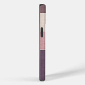 Horizontale Streifen Beige braune Rose Monogramm Case-Mate iPhone Hülle (Rückseite / Rechts)