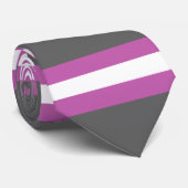 Horizontale Streifen der Moderne Rosa Grau Krawatte (Gerollt)