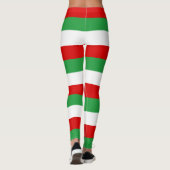 Horizontale Streifen der nationalen Flaggenfarben  Leggings (Rückseite)