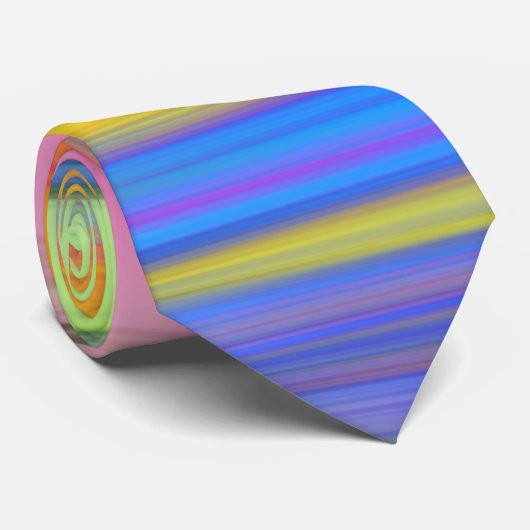 Horizontale Streifen farbenfroh Krawatte (Gerollt)