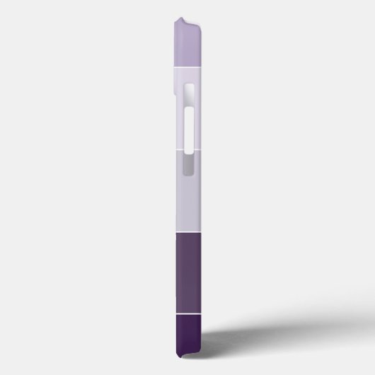 Horizontale Streifen für Farbblöcke Lila grau Case-Mate iPhone Hülle (Rückseite / Links)