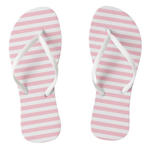 Horizontale Streifen in rosa und weißem Medium Badesandalen