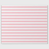 Horizontale Streifen in rosa und weißem Medium Geschenkpapier (Flach)