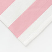 Horizontale Streifen in rosa und weißer Größe Fleecedecke (Ecke)