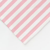 Horizontale Streifen in rosa und weißer Größe Fleecedecke (Ecke)