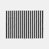Horizontale Streifen in Schwarz und Weiß Fleecedecke (Vorderseite (Horizontal))