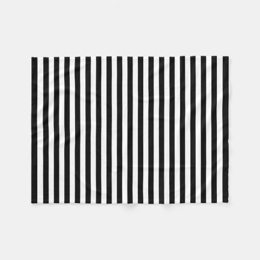 Horizontale Streifen in Schwarz und Weiß Fleecedecke (Vorderseite (Horizontal))