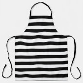 Horizontale Streifen in Schwarz und Weiß Schürze (Vorderseite)