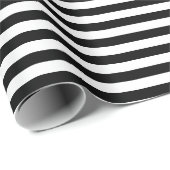 Horizontale Streifen in Schwarz/Weiß Geschenkpapier (Rolleneckpunkt)