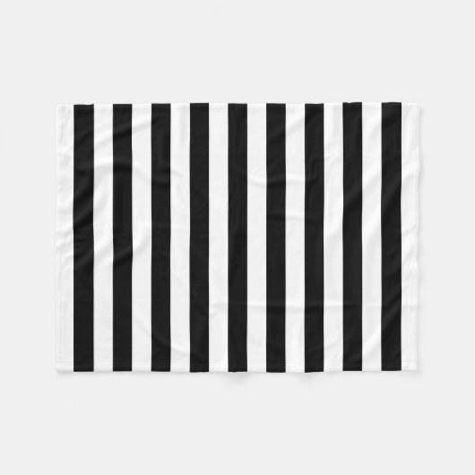 Horizontale Streifen in Schwarz-Weiß-Größe Fleecedecke (Vorderseite (Horizontal))