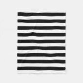 Horizontale Streifen in Schwarz-Weiß-Größe Fleecedecke (Vorderseite)