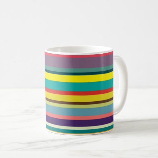 Horizontale Streifen Kaffeetasse (VorderseiteRechts)