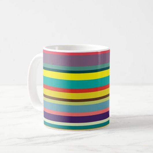 Horizontale Streifen Kaffeetasse (Vorderseite Links)