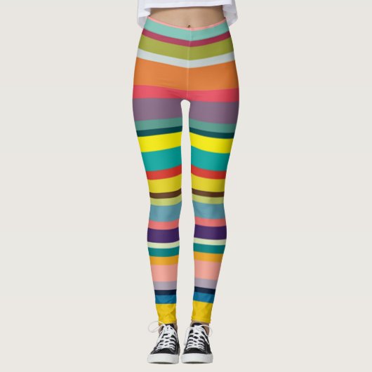 Horizontale Streifen Leggings (Vorderseite)