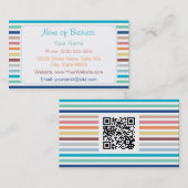 Horizontale Streifen mit angesagtem Regenbogen und Visitenkarte (Vorne/Hinten)