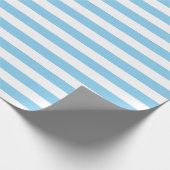 Horizontale Streifen mit blauer und weißer Größe Geschenkpapier (Ecke)