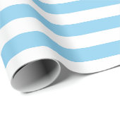 Horizontale Streifen mit blauer und weißer Größe Geschenkpapier (Rolleneckpunkt)