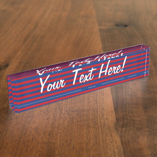 Horizontale Streifen mit großem nautischem Thema Namensplakette (Seite)