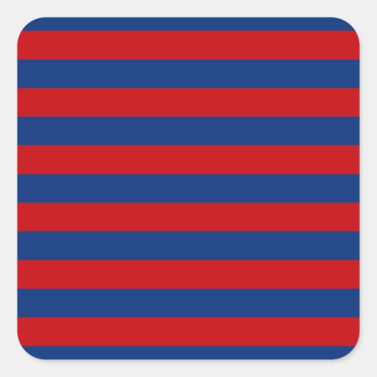 Horizontale Streifen mit großem nautischem Thema Quadratischer Aufkleber (Vorderseite)