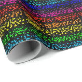 Horizontale Streifen mit Punkten in Regenbogenfarb Geschenkpapier (Rolleneckpunkt)