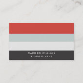 Horizontale Streifen-Monogramm des Farbblockes Visitenkarte (Vorderseite)