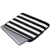 Horizontale Streifen-Neopren-Laptop-Hülse 13 Zoll Laptopschutzhülle (Vorne Knopf)